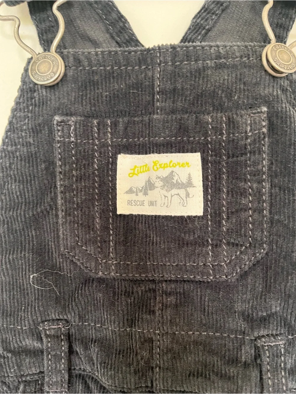 Carter's Charcoal Corduroy Kids Overalls